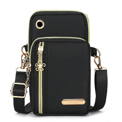 Vertical Mobile Phone Bag Nylon Small Cloth Bag Single Shoulder